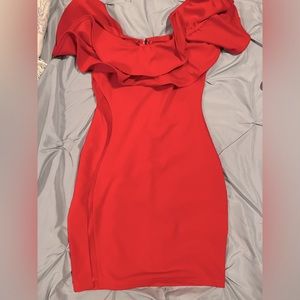 Red cocktail dress